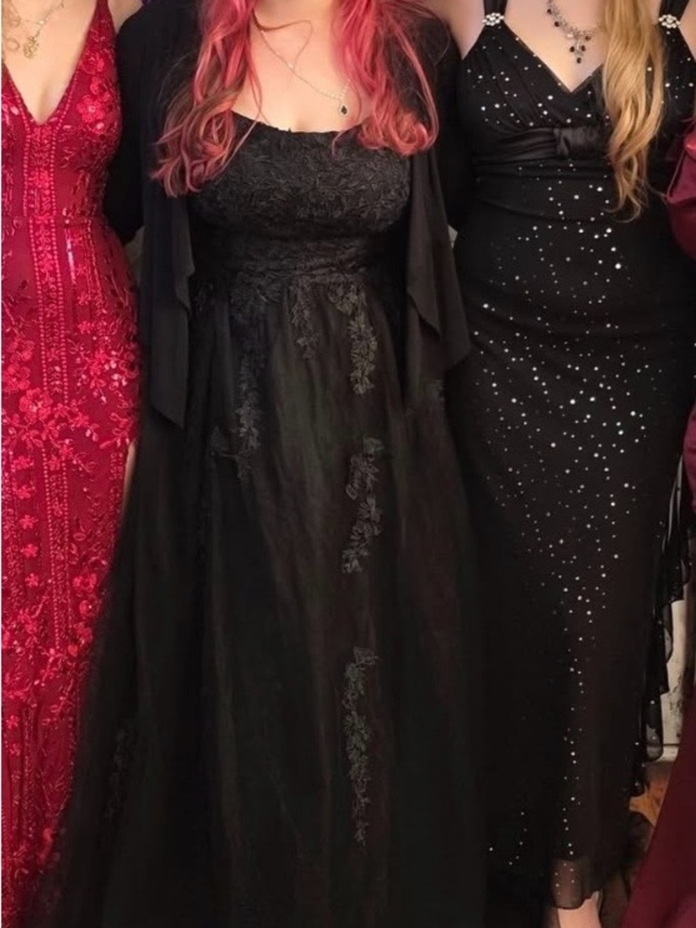 Bluedragon Creations Black Lace Prom Gown
